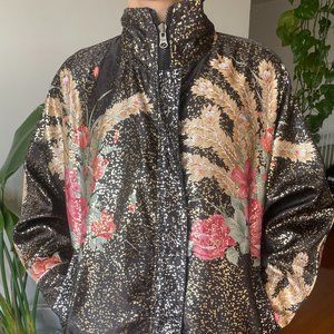 vintage bomber like coat, two sides